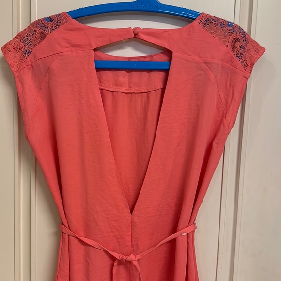 NWOT H.M Conscious Collection Coral Pink dress with lace & beautiful detailing - Picture 12 of 17